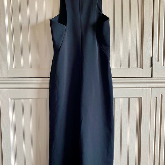 Zara Sz S Black Crepe Jumpsuit Wide Leg Crop Zip Front Sleeveless small - Picture 7 of 13